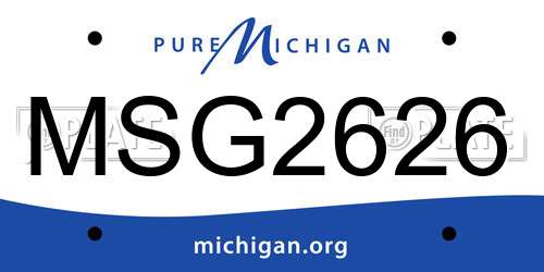 MSG2626 Michigan License Plate