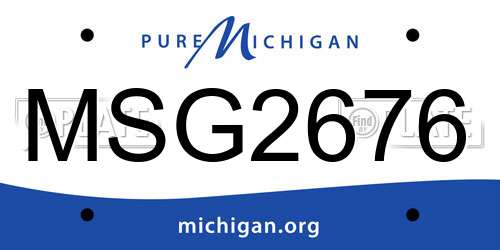 MSG2676 Michigan License Plate