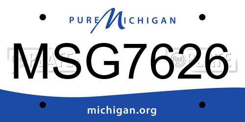 MSG7626 Michigan License Plate