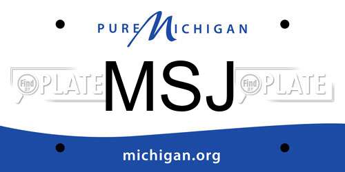 MSJ Michigan License Plate