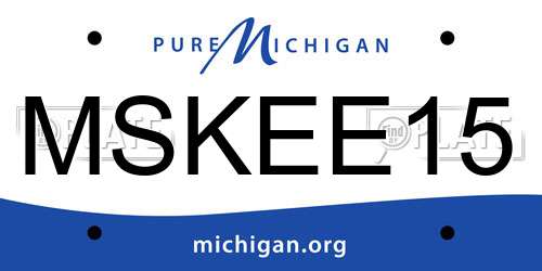 MSKEE15 Michigan License Plate
