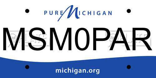 MSM0PAR Michigan License Plate