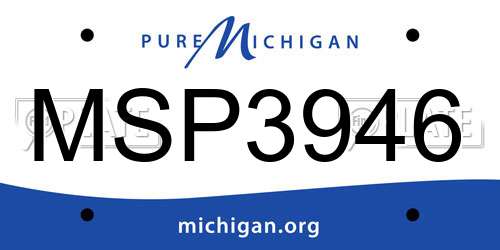 MSP3946 Michigan License Plate