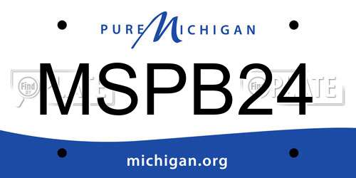 MSPB24 Michigan License Plate