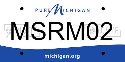 MSRM02 Michigan License Plate