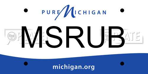 MSRUB Michigan License Plate