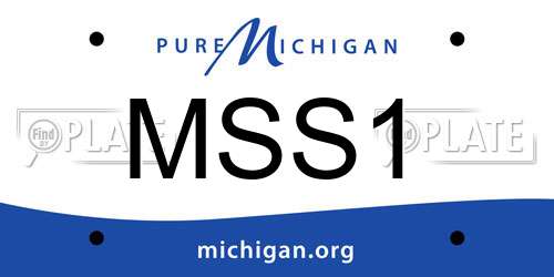 MSS1 Michigan License Plate