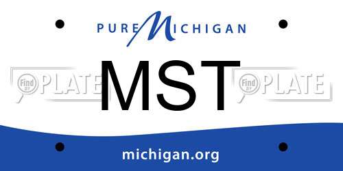 MST Michigan License Plate