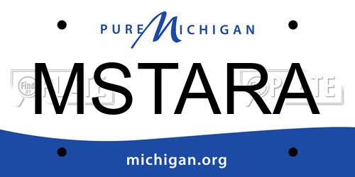 MSTARA Michigan License Plate