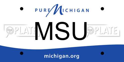 MSU Michigan License Plate
