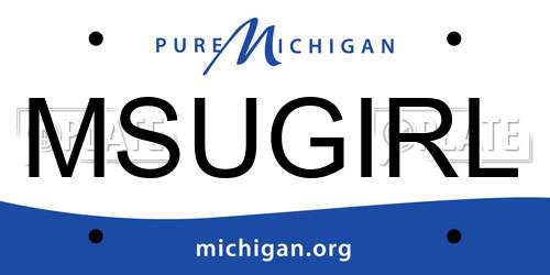MSUGIRL Michigan License Plate