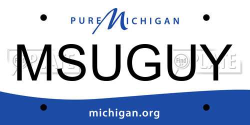 MSUGUY Michigan License Plate