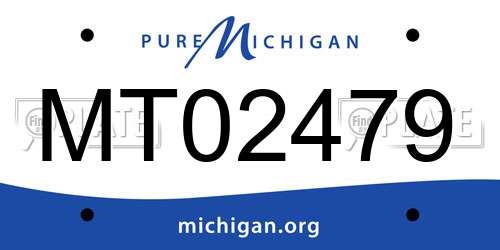 MT02479 Michigan License Plate