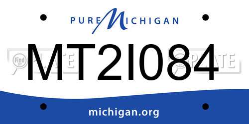 MT2I084 Michigan License Plate