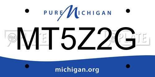MT5Z2G Michigan License Plate