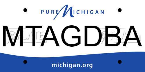 MTAGDBA Michigan License Plate