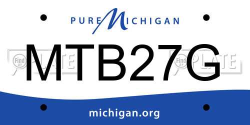 MTB27G Michigan License Plate