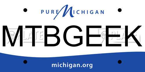 MTBGEEK Michigan License Plate