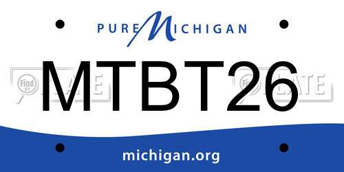 MTBT26 Michigan License Plate