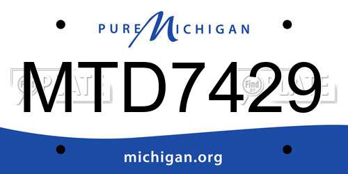 MTD7429 Michigan License Plate