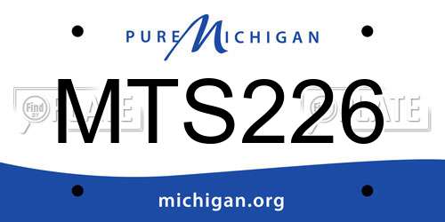MTS226 Michigan License Plate