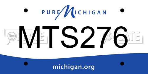 MTS276 Michigan License Plate