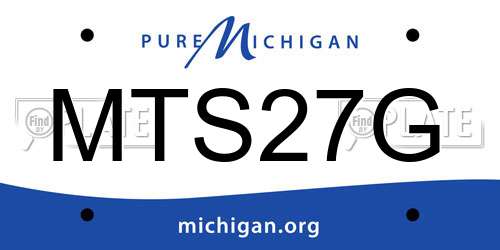 MTS27G Michigan License Plate