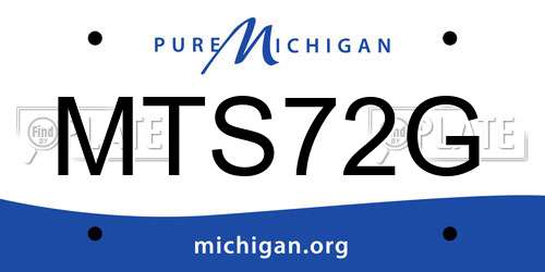 MTS72G Michigan License Plate