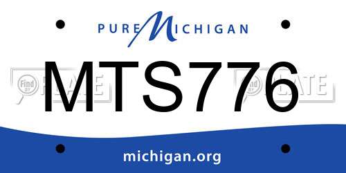 MTS776 Michigan License Plate