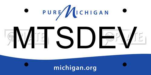 MTSDEV Michigan License Plate