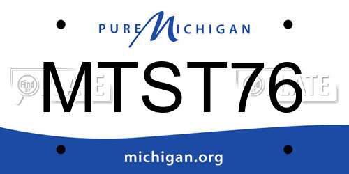 MTST76 Michigan License Plate