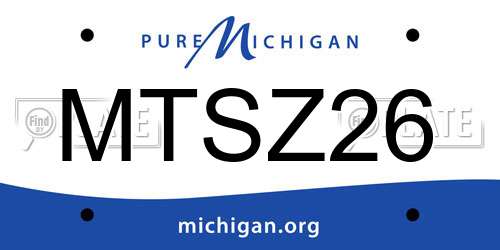 MTSZ26 Michigan License Plate