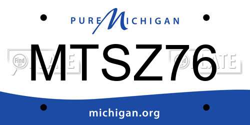 MTSZ76 Michigan License Plate