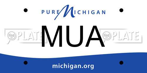 MUA Michigan License Plate