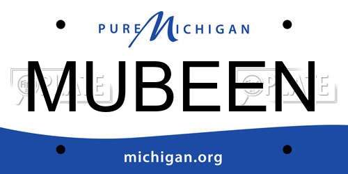 MUBEEN Michigan License Plate