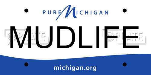 MUDLIFE Michigan License Plate