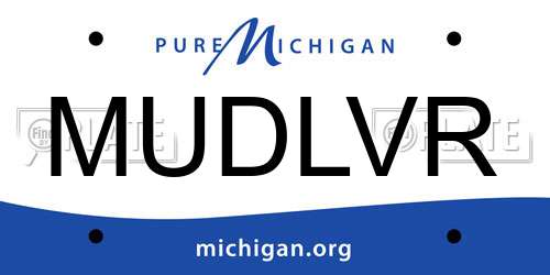 MUDLVR Michigan License Plate