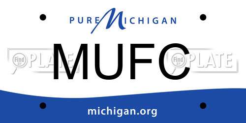 MUFC Michigan License Plate