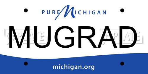 MUGRAD Michigan License Plate