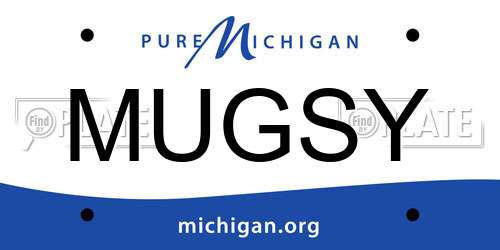 MUGSY Michigan License Plate