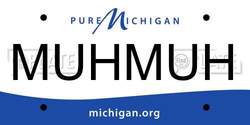 MUHMUH Michigan License Plate