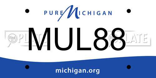 MUL88 Michigan License Plate
