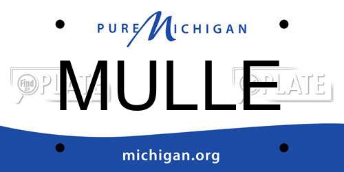 MULLE Michigan License Plate