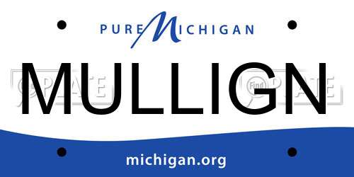 MULLIGN Michigan License Plate