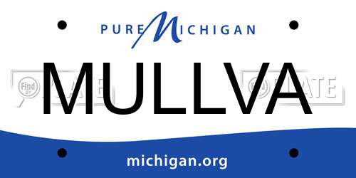MULLVA Michigan License Plate