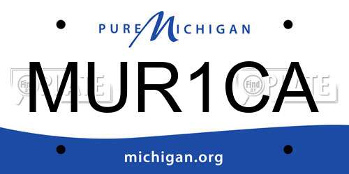 MUR1CA Michigan License Plate