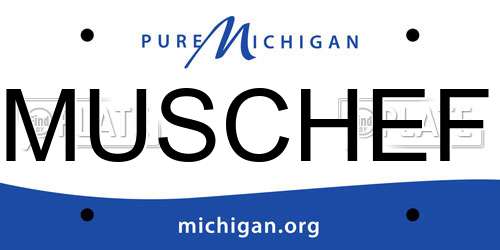 MUSCHEF Michigan License Plate