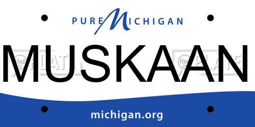 MUSKAAN Michigan License Plate