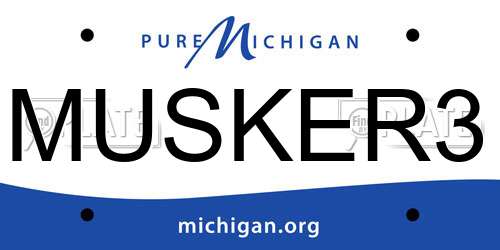 MUSKER3 Michigan License Plate