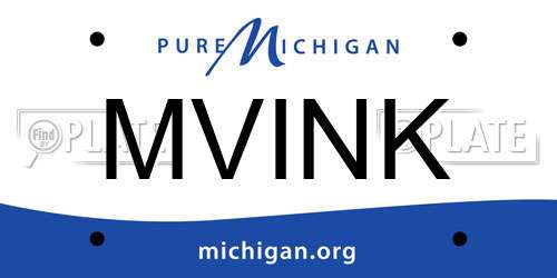 MVINK Michigan License Plate
